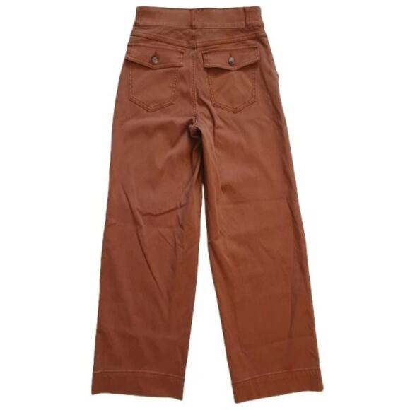 SPANX Pants Stretch Twill size XL - Approximately sz 12 Cropped, wide leg Rust - Picture 4 of 11